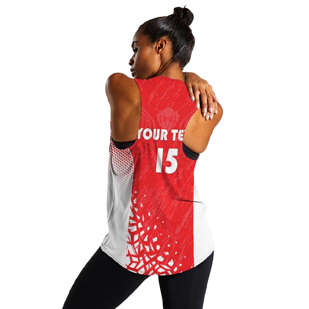 Custom Sudan Football Women Racerback Tank Yalla Falcons of Jediane - African Pride