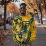 Custom South Africa Rugby Sweatshirt Springboks With Protea Cynaroides