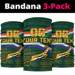 Custom South Africa Rugby Neck Gaiter Springboks Mascot African Pattern LT18