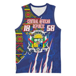 Personalized Central African Republic Coat Of Arms Basketball Jersey Kente Pattern - African Pride