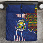 Personalized Central African Republic Coat Of Arms Bedding Set Kente Pattern