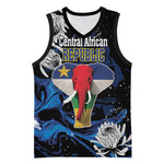 Personalized Central African Republic Basketball Jersey Elephant With King Protea - African Pride