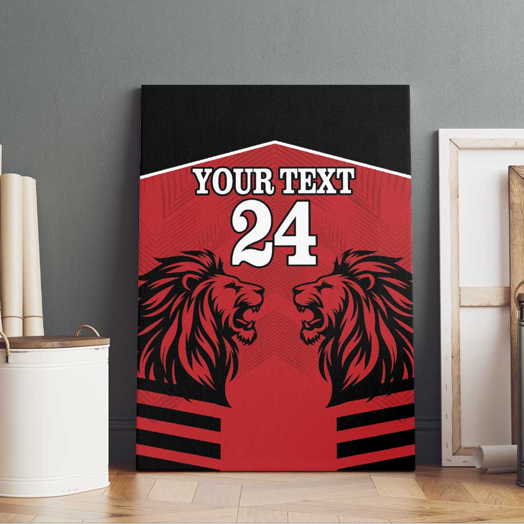 Custom Afro Kenya Rugby Canvas Wall Art African Lion Head