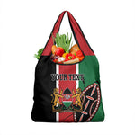 Personalized Jamhuri Day Grocery Bag Kenya Map With African Shield