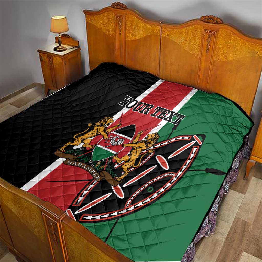 Personalized Jamhuri Day Quilt Kenya Map With African Shield