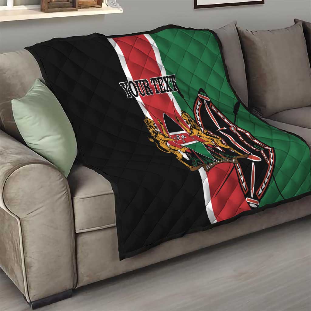 Personalized Jamhuri Day Quilt Kenya Map With African Shield