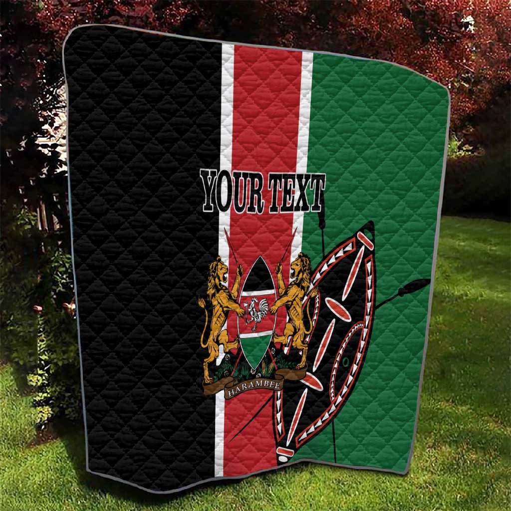 Personalized Jamhuri Day Quilt Kenya Map With African Shield