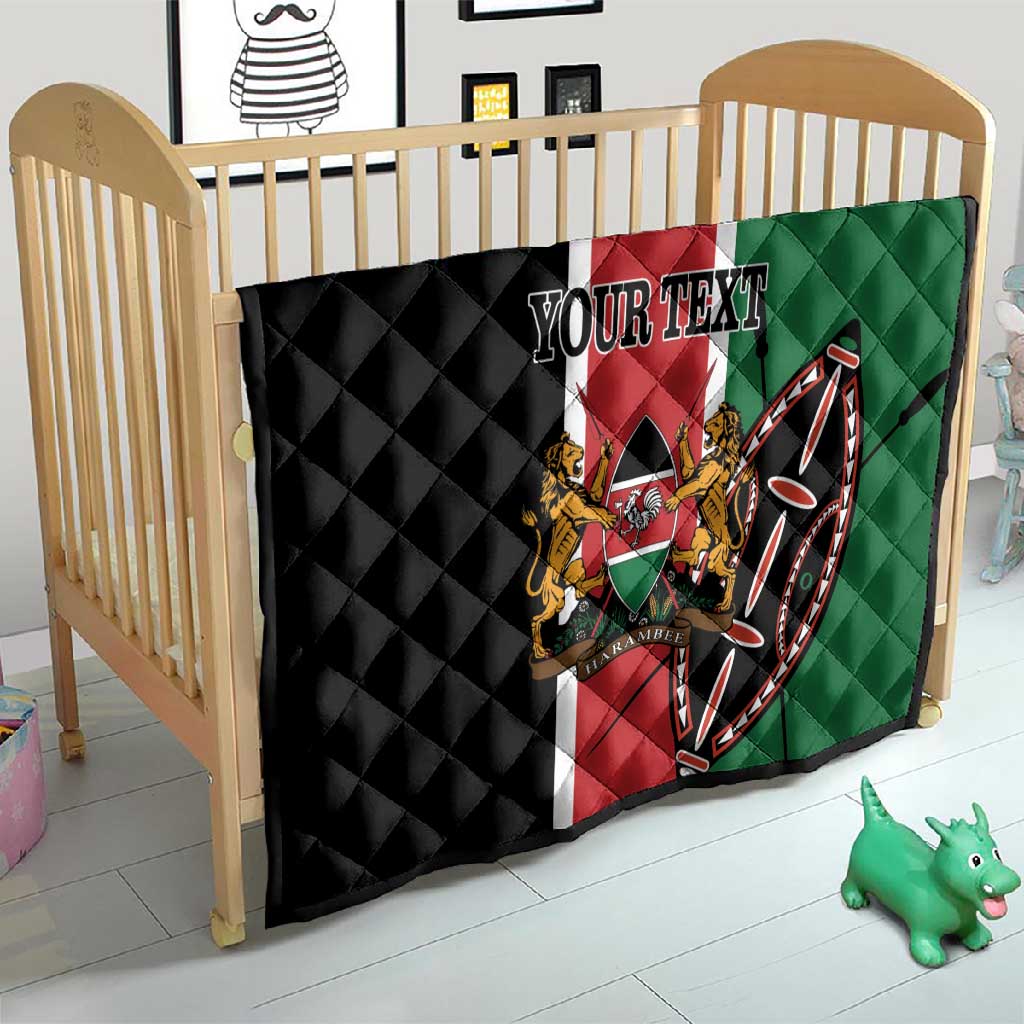Personalized Jamhuri Day Quilt Kenya Map With African Shield