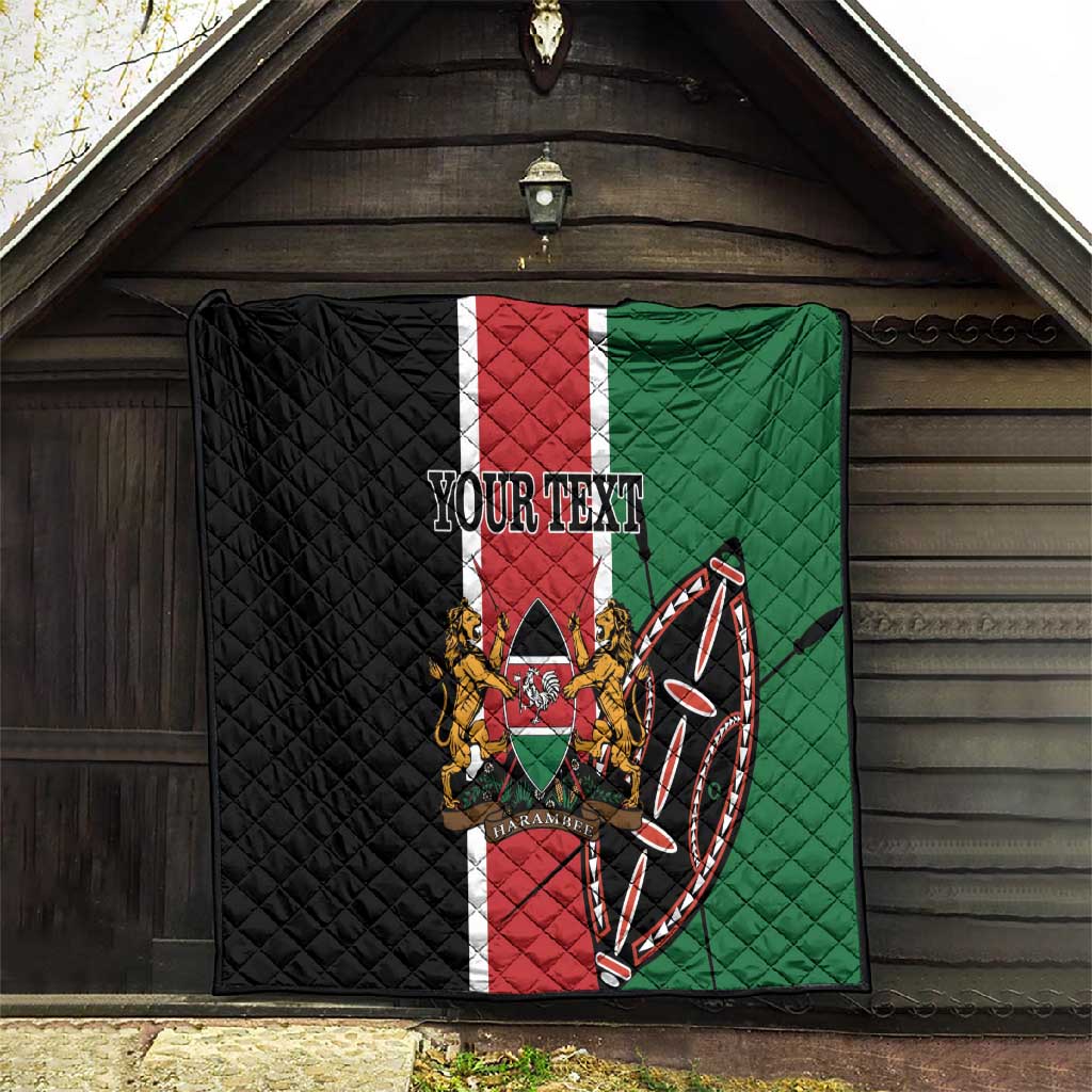 Personalized Jamhuri Day Quilt Kenya Map With African Shield