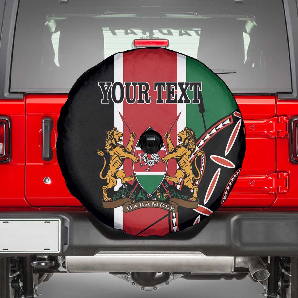 Personalized Jamhuri Day Spare Tire Cover Kenya Map With African Shield