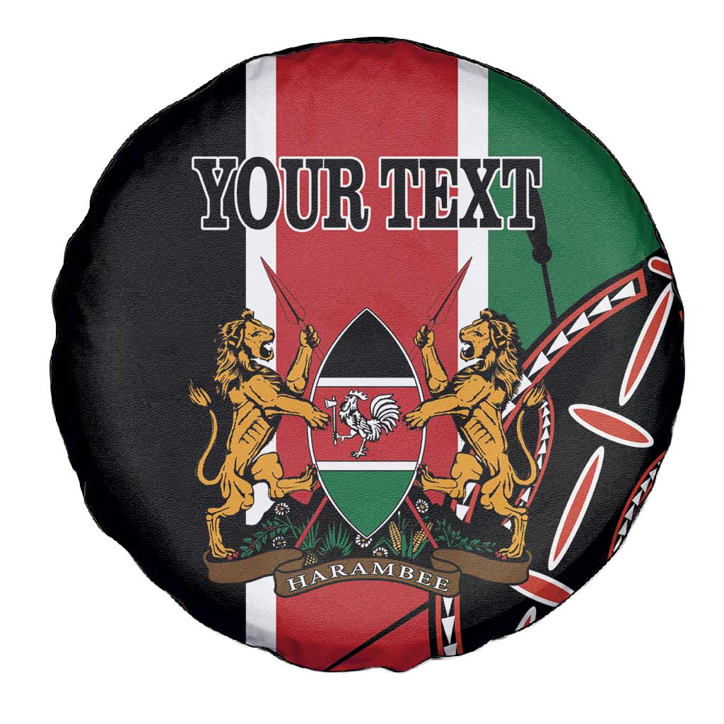 Personalized Jamhuri Day Spare Tire Cover Kenya Map With African Shield