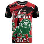 Personalized Jamhuri Day 1963 T shirt Angry Lion With African Shield