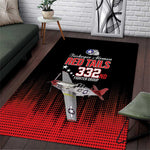 Tuskegee Red Tails Airmen WWII Tribute Area Rug 332nd Fighter Group - Black - African Pride