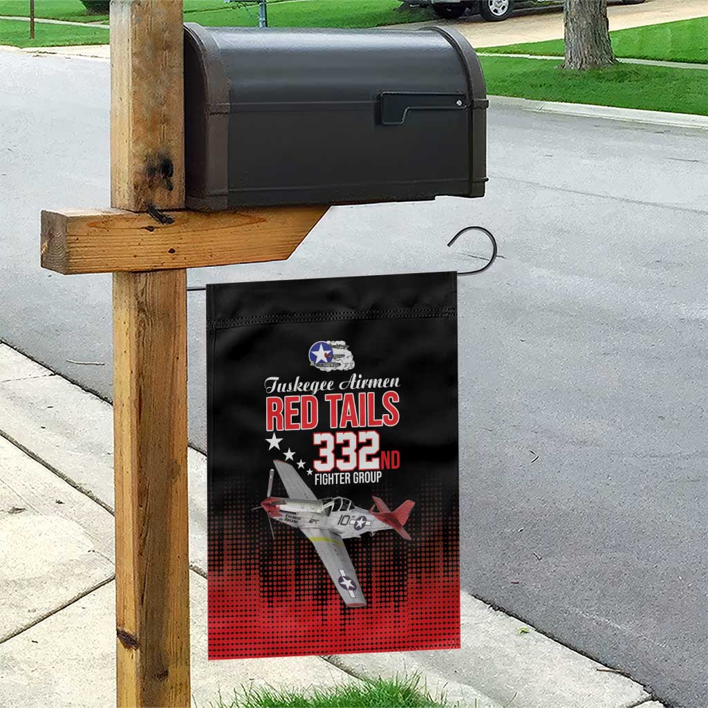 Tuskegee Red Tails Airmen WWII Tribute Garden Flag 332nd Fighter Group - Black - African Pride