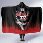 Tuskegee Red Tails Airmen WWII Tribute Hooded Blanket 332nd Fighter Group - Black - African Pride