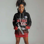 Tuskegee Red Tails Airmen WWII Tribute Hoodie Dress 332nd Fighter Group - Black