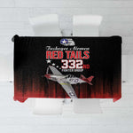 Tuskegee Red Tails Airmen WWII Tribute Tablecloth 332nd Fighter Group - Black - African Pride