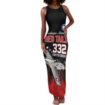 Tuskegee Red Tails Airmen WWII Tribute Tank Maxi Dress 332nd Fighter Group - Black - African Pride