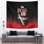 Tuskegee Red Tails Airmen WWII Tribute Tapestry 332nd Fighter Group - Black - African Pride