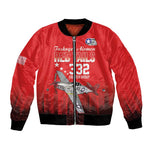 Tuskegee Red Tails Airmen WWII Tribute Bomber Jacket 332nd Fighter Group - Red - African Pride