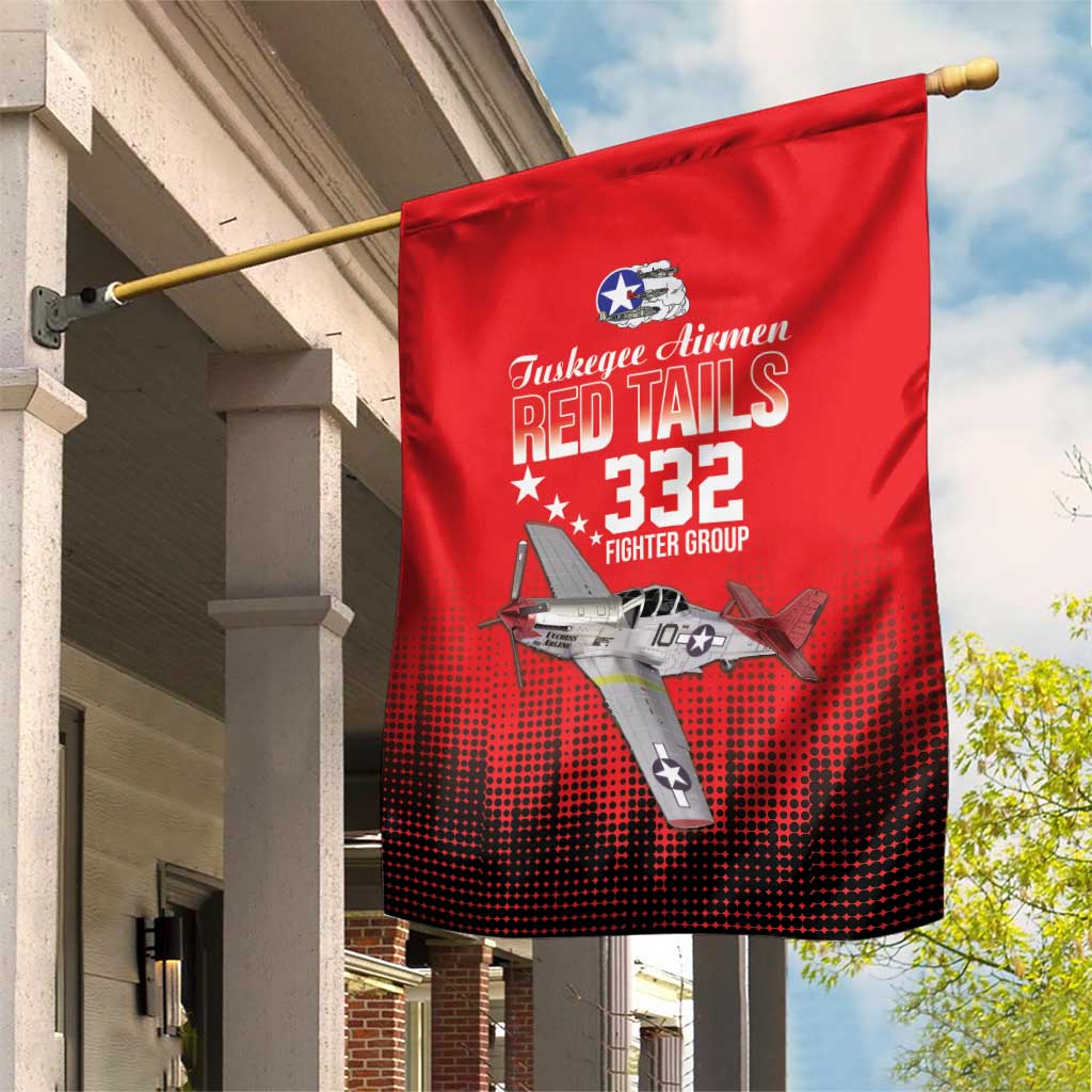 Tuskegee Red Tails Airmen WWII Tribute Garden Flag 332nd Fighter Group - Red - African Pride