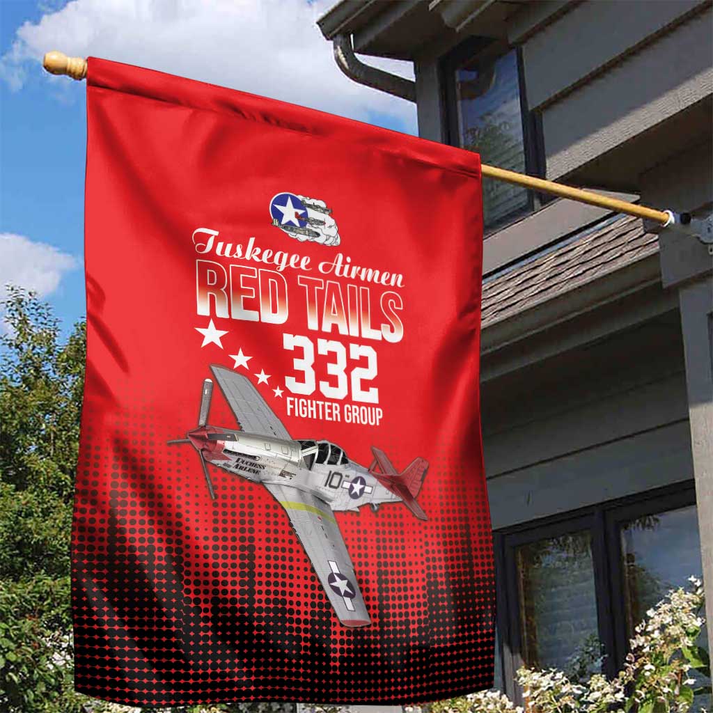 Tuskegee Red Tails Airmen WWII Tribute Garden Flag 332nd Fighter Group - Red - African Pride