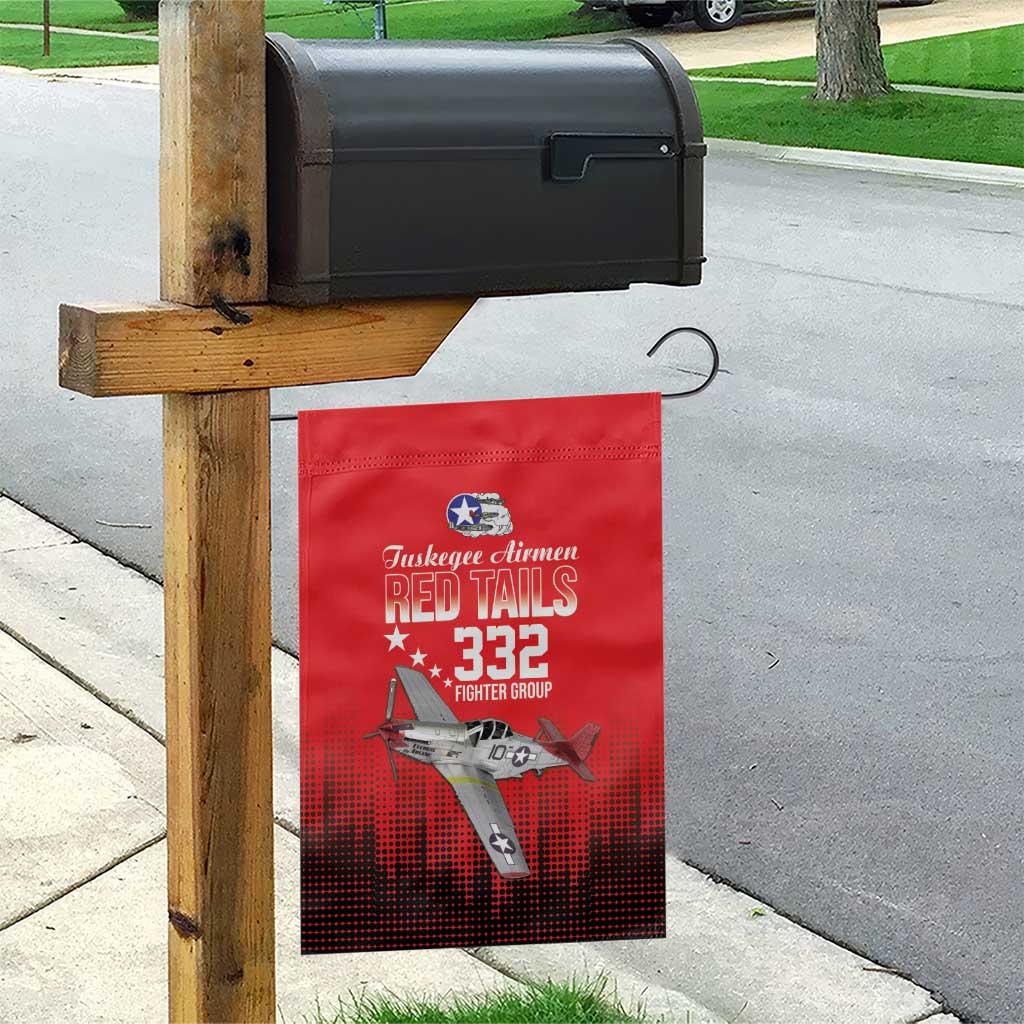 Tuskegee Red Tails Airmen WWII Tribute Garden Flag 332nd Fighter Group - Red - African Pride