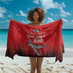 Tuskegee Red Tails Airmen WWII Tribute Sarong 332nd Fighter Group - Red - African Pride