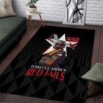 Tuskegee Airmen Red Tails Legacy Area Rug African American Pilots - Black - African Pride