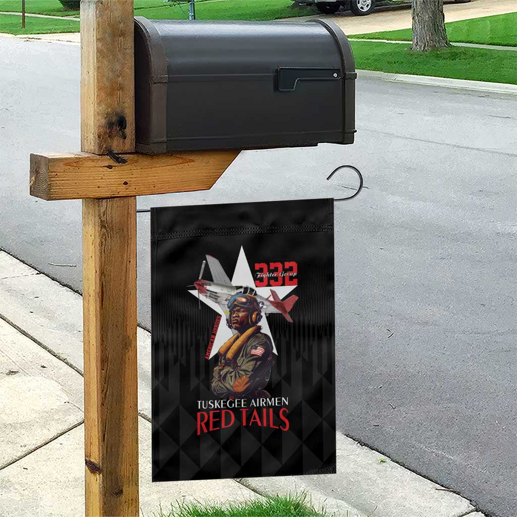 Tuskegee Airmen Red Tails Legacy Garden Flag African American Pilots - Black - African Pride