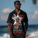 Tuskegee Airmen Red Tails Legacy Hawaiian Shirt African American Pilots - Black - African Pride