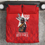 Tuskegee Airmen Red Tails Legacy Bedding Set African American Pilots - Red - African Pride