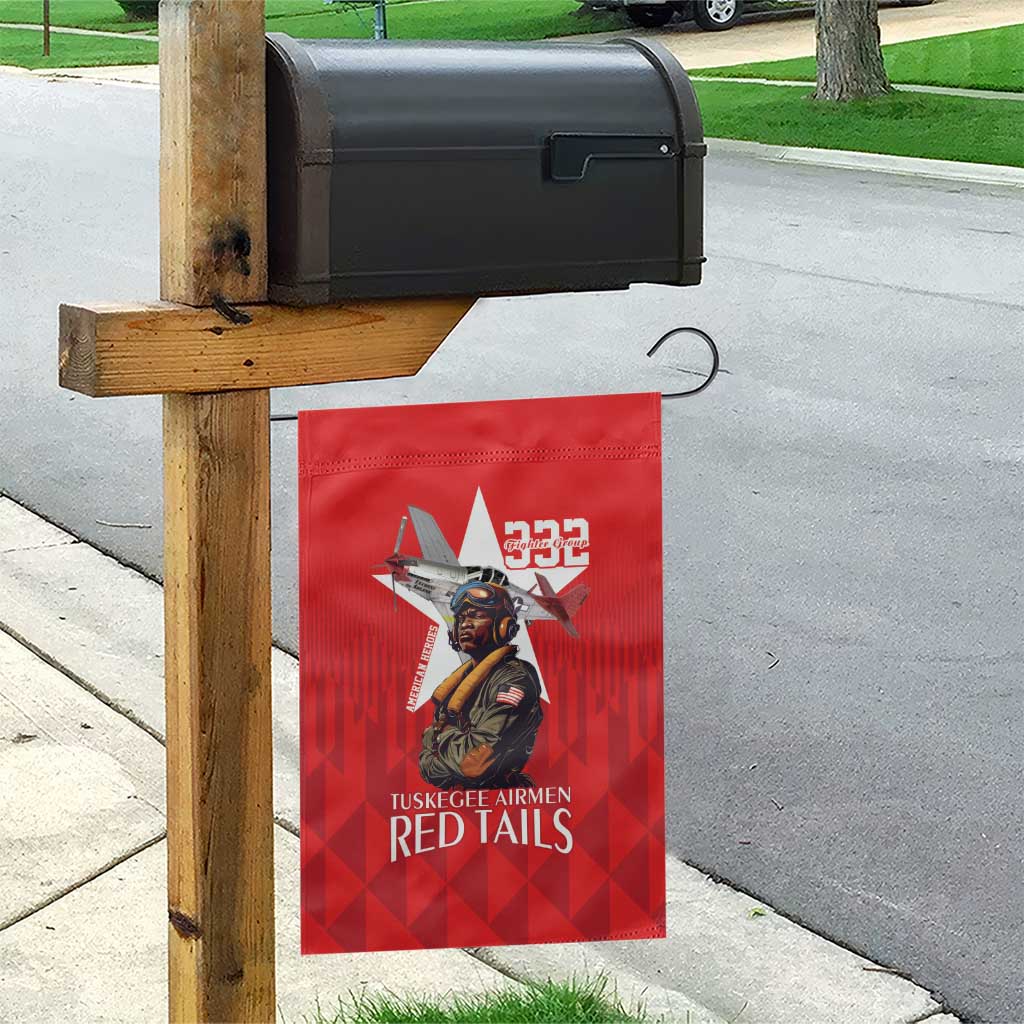 Tuskegee Airmen Red Tails Legacy Garden Flag African American Pilots - Red - African Pride