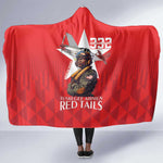 Tuskegee Airmen Red Tails Legacy Hooded Blanket African American Pilots - Red - African Pride