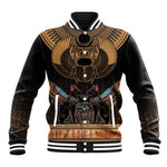 Ancient Egypt Scarab Beetle Baseball Jacket Hieroglyphs Alphabet Pattern