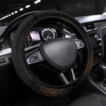 Ancient Egypt Scarab Beetle Steering Wheel Cover Hieroglyphs Alphabet Pattern