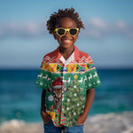 South Africa Springbok Kid Hawaiian Shirt Christmas Tree - Lightning Art