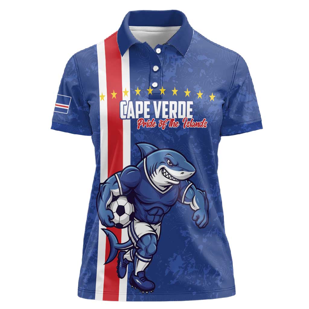 Cape Verde Pride Custom Women Polo Shirt The First Voyage Of Champions - African Pride