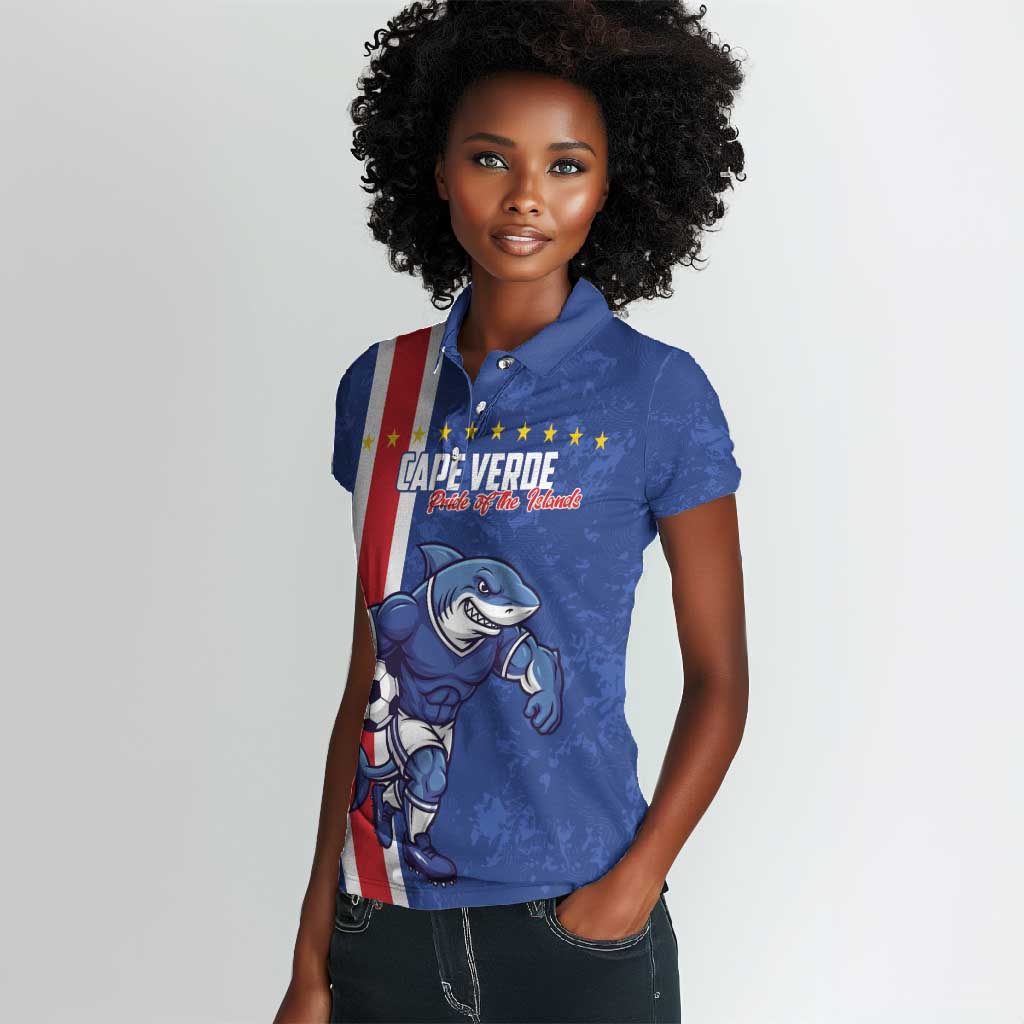 Cape Verde Pride Custom Women Polo Shirt The First Voyage Of Champions - African Pride