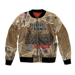 Tuskegee Airmen Red Tails Tribute Bomber Jacket Black History Air Force - African Pride
