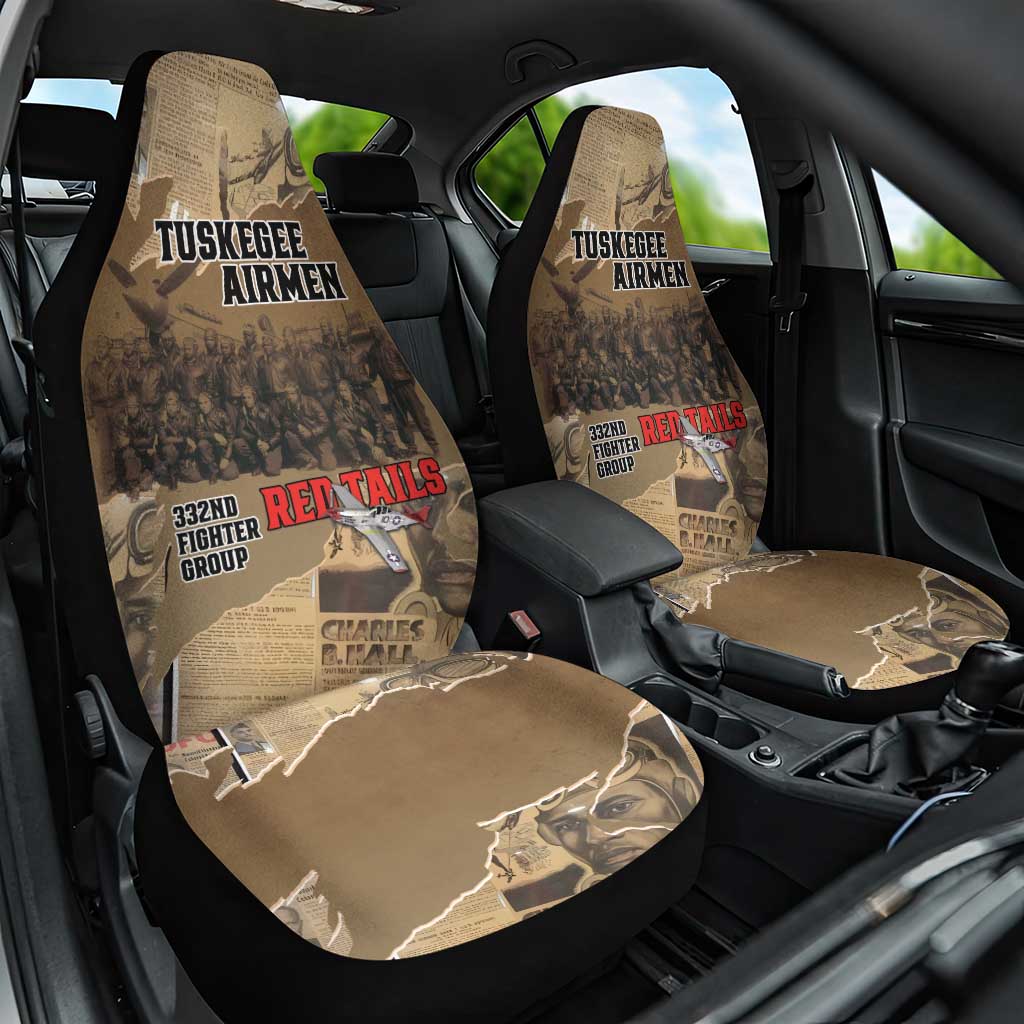 Tuskegee Airmen  Red Tails Tribute Car Seat Cover Black History Air Force - African Pride