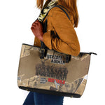 Tuskegee Airmen Red Tails Tribute Leather Tote Bag Black History Air Force - African Pride