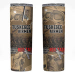 Tuskegee Airmen Red Tails Tribute Skinny Tumbler Black History Air Force - African Pride