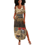 Tuskegee Airmen Red Tails Tribute Summer Maxi Dress Black History Air Force - African Pride