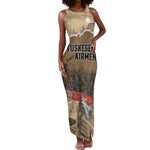 Tuskegee Airmen Red Tails Tribute Tank Maxi Dress Black History Air Force - African Pride