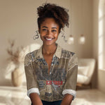 Tuskegee Airmen Red Tails Tribute Women Casual Shirt Black History Air Force - African Pride