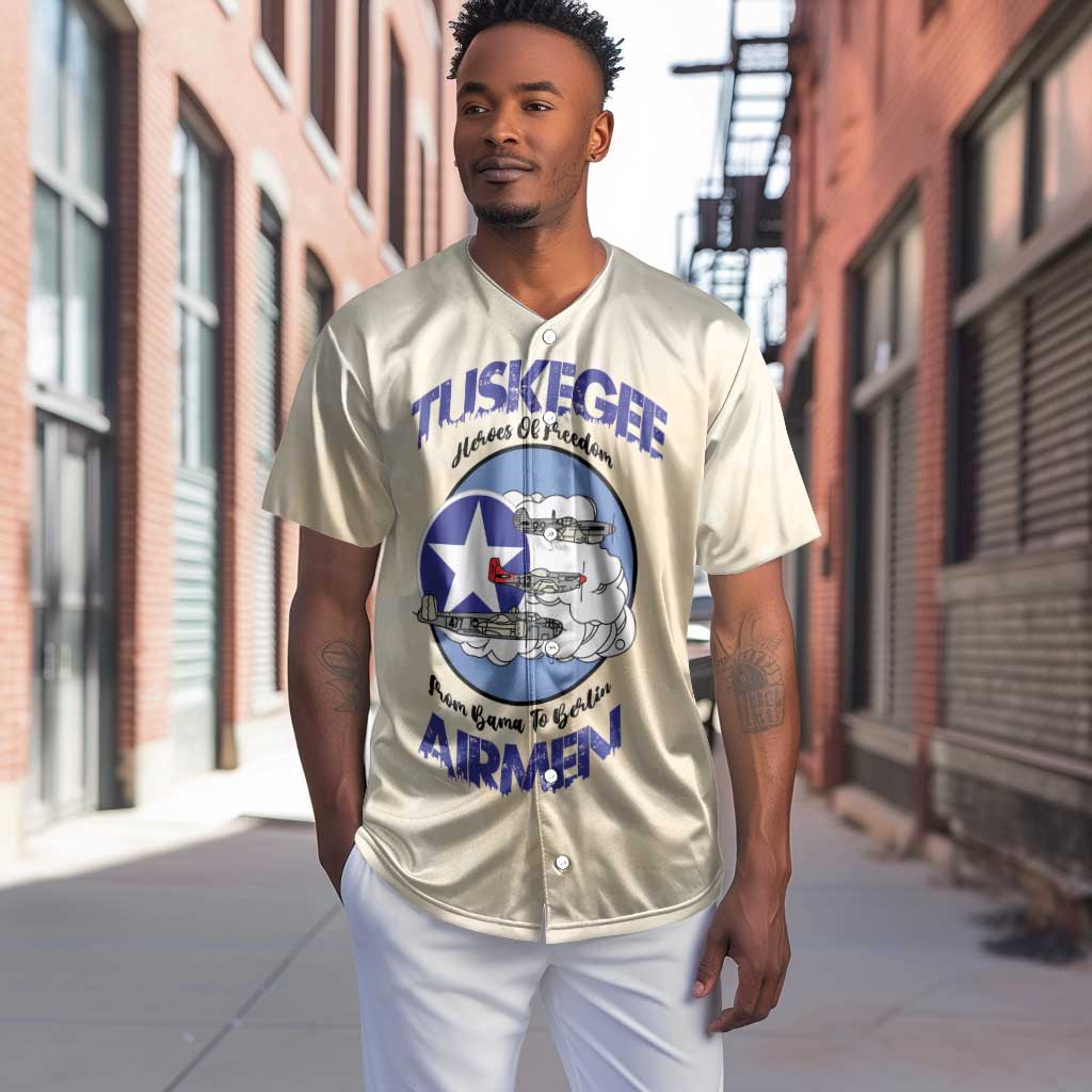 Tuskegee Airmen Red Tails Baseball Jersey Heroes Of Freedom Retro Style - African Pride
