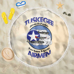 Tuskegee Airmen Red Tails Beach Blanket Heroes Of Freedom Retro Style - African Pride