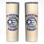 Tuskegee Airmen Red Tails Skinny Tumbler Heroes Of Freedom Retro Style - African Pride