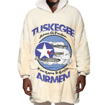 Tuskegee Airmen Red Tails Wearable Blanket Hoodie Heroes Of Freedom Retro Style - African Pride
